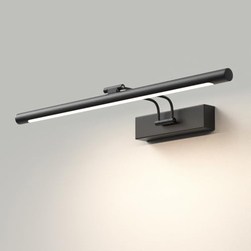 Jadssox Lámpara Frontal de Espejo LED, Aplique de Pared Ajustable para tocador, Luces para Cuadros, iluminación de baño con rotación de 180°, lámparas de Arte Lineal, Luces para gabinete de Espejo