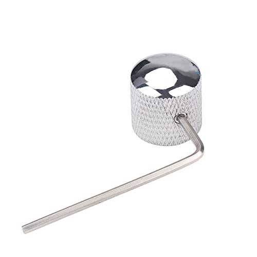 Xiyangjuan 4Pcs Metal Guitar Knobs Chrome Volume Tone Control Knobs Silver Dome Knobs With With Allen Keys For Fender Telecaster Gibson Les Paul Electric Guitar Bass Accessories #TOP6