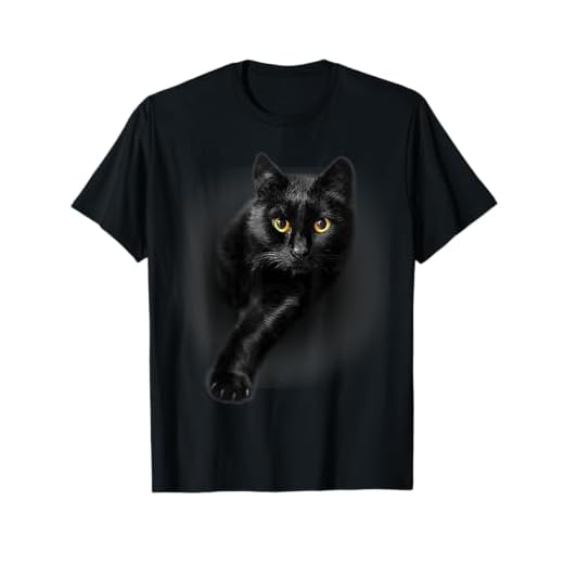 Black Cat Yellow Eyes T-Shirt Cats Tee Shirt Gifts