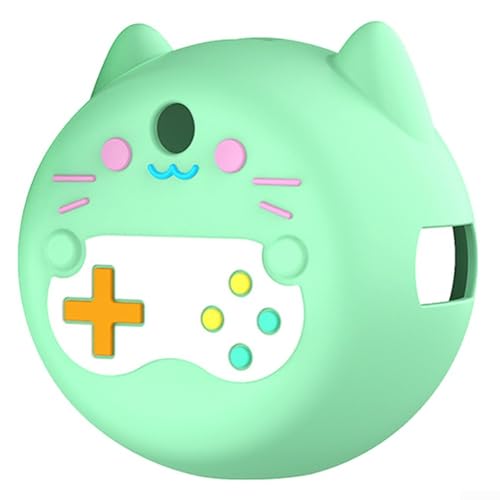 Funda de silicona adecuada para juguetes digitales interactivos Punirunes, funda protectora colorida con correa para el cuello para mascotas electrónicas virtuales, accesorios, juguetes (verde)