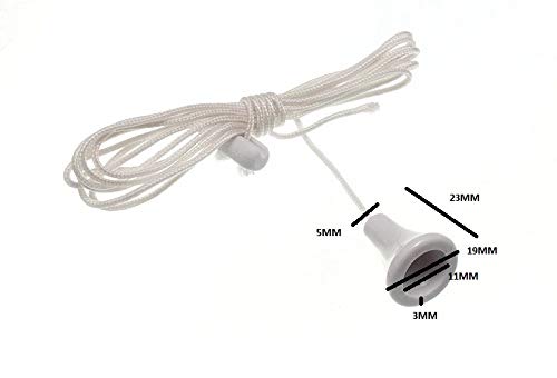 Image of ONESTOPDIY.COM 3 Pack White Plastic Pull Cord Switches with Nylon Cord for Ceiling Light and Other Uses