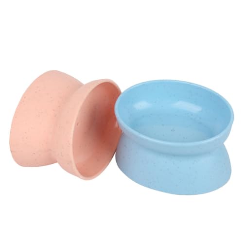 BESPORTBLE 2 Piezas Cuenco para Mascotas Cuencos para Perros Protector De Cuello para Comedero De Gatos Lámina Tazón De Gato Plato De Gato Tazón De Fuente De Alimentación Multi El Plastico