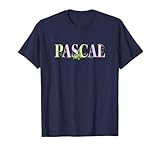Disney Tangled Cute Pascal Big Chest Pastel Text Logo T-Shirt
