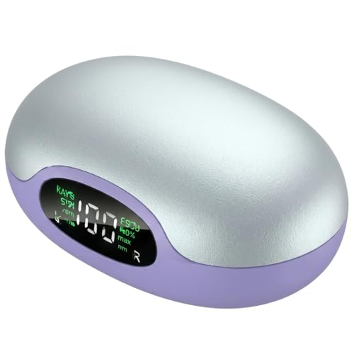 Ultra Ergonomic Clip-On Open Earbuds, Bone Conduction Over-The-Ear Headphones with Waterproof Design and Secure Fit for Small Ears, Lustrous Purple