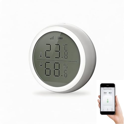 Thermomètre d'intérieur WiFi avec capteur humidité pour hub Zigbee
