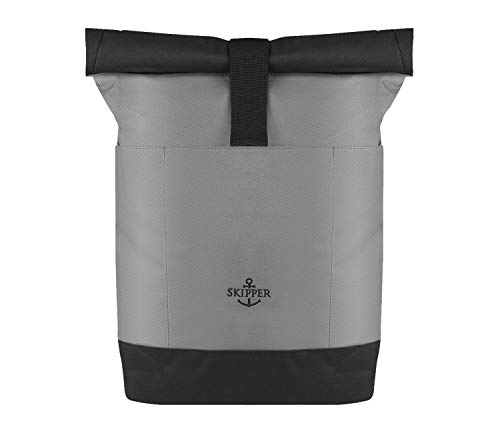 Preisvergleich Produktbild Skipper Unisex Kurierrucksack - Roll Top Rucksack mit Rollverschluss - Grau 7885