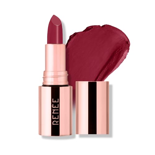 Image of RENEE Everstay Long Stay Matte Lipstick - Plum Mode, Hydrating & Non-Drying, Smudge-Proof, Lightweight, Long Lasting, Intense Pigment, Full Coverage, Vitamin E Infused, For All Occasions, 4.2g | Long-lasting