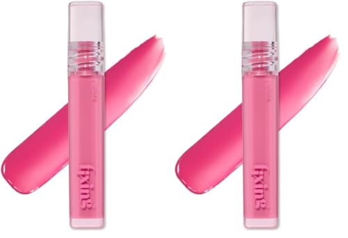 Image of ETUDE Glow Fixing Tint for Plump & Fuller Lips | Non-Sticky, Moisturising, Vegan Gloss| Shade 07- Cold Fuchia, 3.8g (Pack of 2)