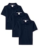 Picture of Gymboree,Boys,and Toddler Short Sleeve Polo Shirt,Navy 3-Pack,5 Years
