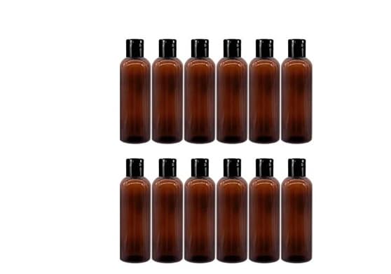 AV Amber Travel Bottles with Black Flip Cap 100ml (12 Pcs) - Empty Amber Dispenser Container for Travel Size Cosmetics Bottles-image-38