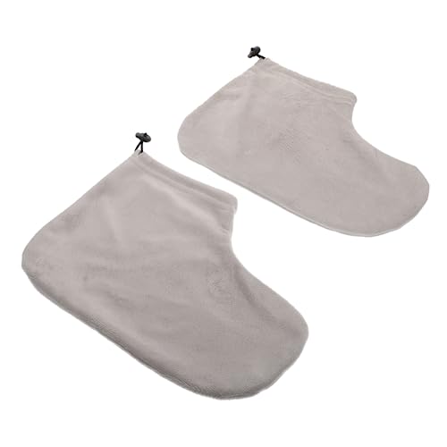 1 Pair Boots Moisturizing Socks Simple Heated Mittens Feet Spa Socks Paraffin Bath Products Foot Therapy Wrapping Cover Therapy Foot Cover Foot Treatment Wrapping Cover Grey Plush OHPHCALL