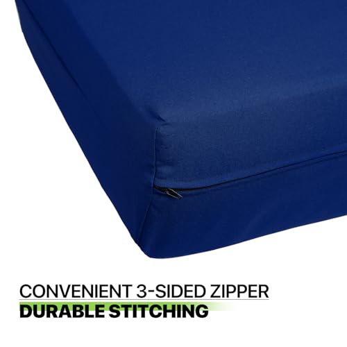 Magshion Futon Cover Sofa Bed Slipcover Couch Cover Without Armrests Stretch Folding Futon Cover Twin Size 39\"x75\"x6\" Royal Blue - Thumbnail 6