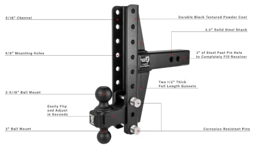 Image of Bulletproof 2.5 inch Heavy Duty 4 inch & 6 inch Offset Hitch