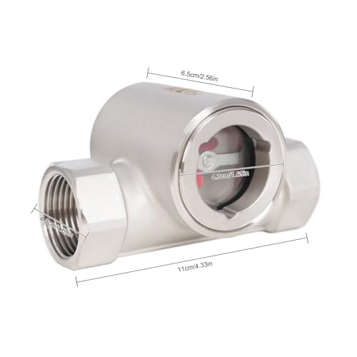 1" NPT Stainless Steel 304 Sight Water Flow Indicator Plastic Impeller 362Psi (1" NPT) by LOYALHEARTDY - Image 5