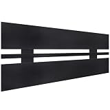 DHOME Cabecero de Madera reciclada DM Horizontal Ancho Cama Palets Herrajes incluidos (110x46 Horizontal Ancho, Negro)