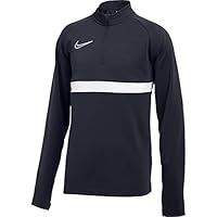 Nike Kids Dri-Fit Academy Long-Sleeve Football Drill Top, Obsidian/White, Medium