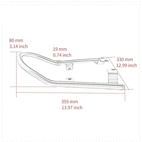 Porte-bagages XSR 700 robuste avec poignées de maintien latérales intégrées