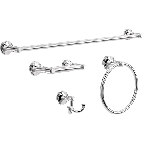 Franklin Brass Woodruff (1-Pack) Towel Hooks Polished Chrome Double Bathroom J Hooks Wall Mounted for Robes & Towels Hand Towel Hook Holder Kitchen, Bathroom Accessories WDRF35-PC