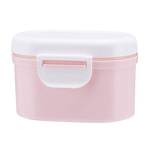 ミルクボックス 赤ちゃん ベビー フード収納ボックス ミルクパウダーボックス ベビー ミルクケース 離乳食保存 粉ミルク スナック 携帯ケース 保存容器 収納ボックス 持ち歩き 小分け 外出 おでかけ ミルクストック 離乳食保存兼用「ピンクS」