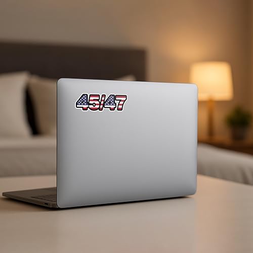 Image of 45 47 President Sticker Decal - 5 Inches - Truth Stickers for Car Truck Van Window Bumper Laptop Tablet Cup Tumbler Water Bottle and Any Smooth Surface 2-Pack