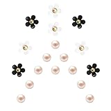 Bellaqueo 18Pcs Cute Daisy Flower Shoe Charms, Pearl Decoration Charms for Women Clog Sandals, Acrylic Flower Charms Accessories for Kids, Girls, Favors Gifts for Birthday, Party