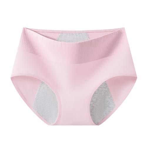 2025 - Bragas menstruales para mujer, 4 capas, a prueba de fugas, bragas menstruales, bragas menstruales, bragas menstruales negras, sangrado leve, cajones armario ropa interior, Rosa., XXL