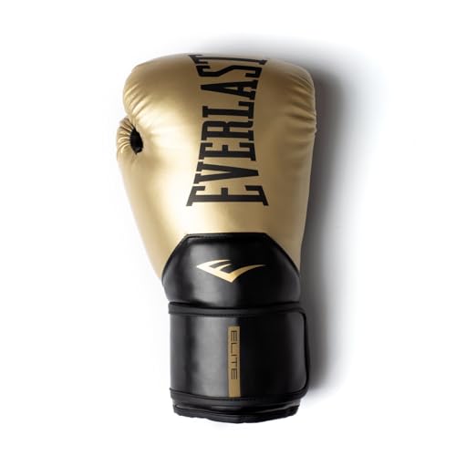 Image of Everlast Elite 2 Boxing Gloves, Gold /Black 10 oz., black /Gold