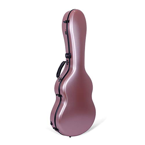Image of Crossrock Poly Carbon OM /000 Guitar Case, Anti-scratch Flight Case in Rose Gold (CRF4000OMRG)