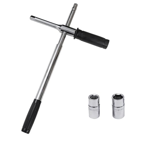 Image of 4 Way Lug Wrench 23 inch Telescopic Wrench Lug Nut Wrench for Car Tire Iron Telescoping Wheel Lug Wrench Crv Lug Nut Remover Socket Wrenches 17mm 19mm 21mm 23mm Cross Wrench Extended