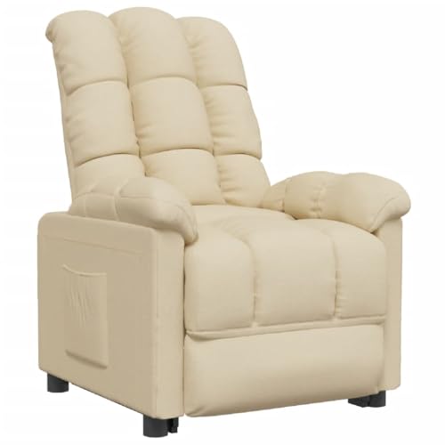 Genérico Wenjingqi Sillón reclinable de Tela Crema, Crema 342730