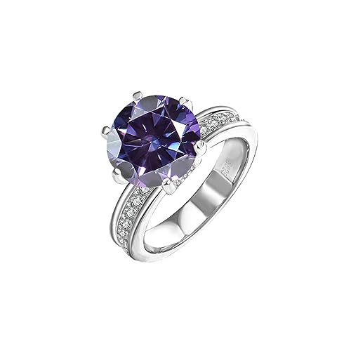 Bague fiançailles Moissanite 5ct couleur D, le cadeau de demande en mariage inoubliable