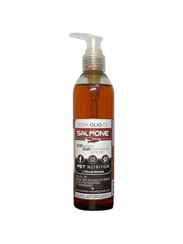 Aceite de salmón 100% natural para nutrición de animales domésticos, 250 ml