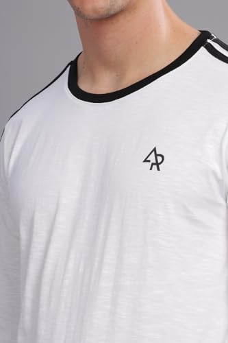 Image of ADRO Full Sleeve Tshirt for Men | Colorblock T Shirt for Men | 100% Cotton Tshirt | Full Sleeve Regular Fit T-Shirt | Men's Full Sleeves T Shirts