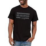 Junk Food NFL - Seattle Seahawks Stencil Block Adult SS T-Shirt Black
