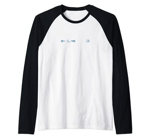 Flag Scotland Raglan Baseball Tee, Black