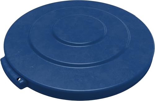 Image of SPARTA Bronco Round Lid for Waste Bin, Trash Can Lid for 10 Gallon Garbage or Recycling, Blue