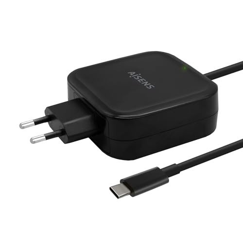 Aisens - ASCH-1PD65WL-BK - Caricatore 65W PD3.0 QC3.0 1XUSB-C 1.2M, Nero - 2