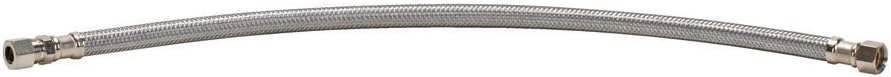 Fluidmaster 3/8 in. Compression x 3/8 in. Dia. x 12 in. L Compression Braided Stainless Steel Faucet Supply Line