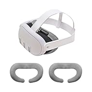 Multi-Layered Fabric for Optimized Sweat Absorption: These Quest 3 VR Cover accessories feature a multi-layered fabric design that efficiently soaks up sweat, perfect for VR workouts. They act as a Quest 3 sweat guard to reduce drip discomfort and fr...