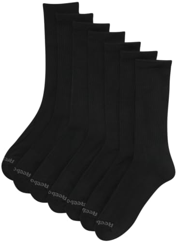 Reebok Mens Athletic Crew Socks - 5 Pack Moisture Wicking Cushioned Athletic Socks for Men with Reinforced Seams (6-12.5)4
