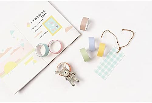 YUBX Washi Tape Pastel 15mm Wide Masking Decorative Tape for DIY Crafts, Bullet Journals, Planners, Scrapbooking, Wrapping