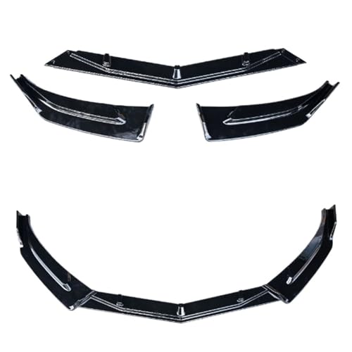 Kit de lèvre d'aileron de pare-chocs avant Chevrolet Cruze RS 2017-2021 Noir Brillant