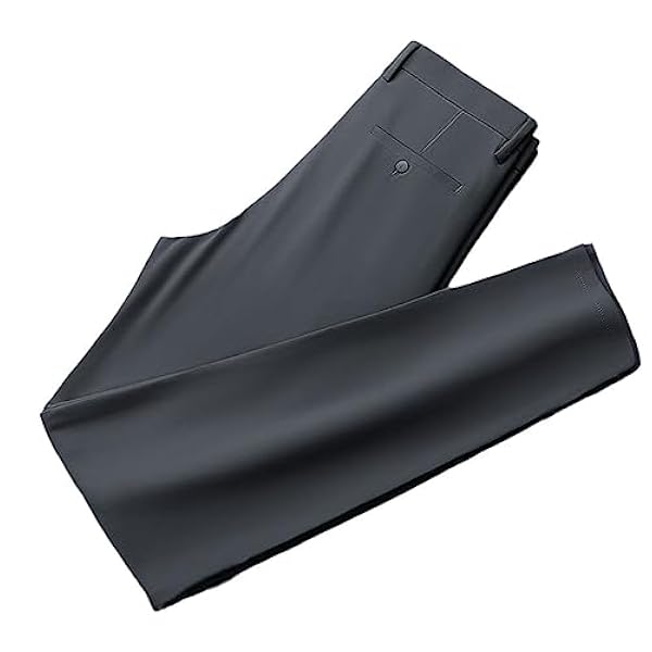 Vogrtcc Män casual kostymbyxor lösa raka byxor