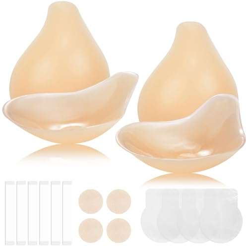 Image of Sticky Bra Push Up 2 Pairs, Nipple Covers for Women Silicone Adhesive Bra Pasties