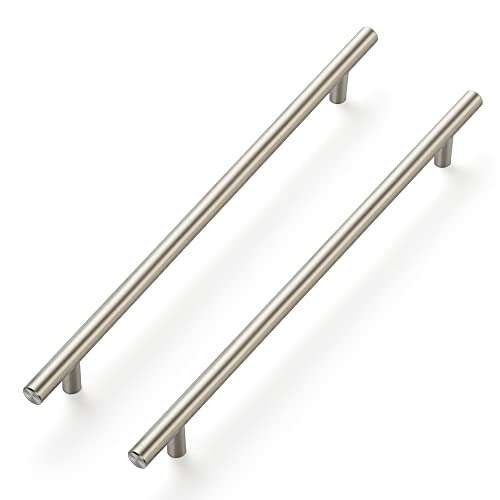 Image of Ravinte 12-1 /2 Inch Cabinet Handles Brushed Nickel Stainless Steel Kitchen Cupboard Hardware Cabinet Handles 10 inch Hole Center 10 Pack