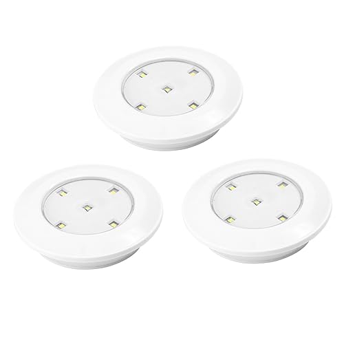 Luz LED para armarios con brillo regulable de ABS, iluminación sin deslumbramiento de 3 piezas