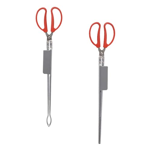 Sewroro Pinza Antiscivolo in Acciaio Inox 52cm per Granchi e Aragoste, Morsetto Multifunzione da Pesca per Anguille e Crostacei, Set 2 Pezzi per Barbecue, Campeggio e Uso Domestico