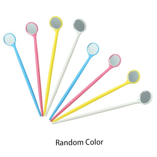 Dentalspiegel 100pcs Einweg-Anti-Fog-Mundspiegel tragbare Zahnwerkzeuge mit Leichtentfernungswerkzeug, Einwegspiegel, Zahnspiegel, zufällige Farbe – Bild 3