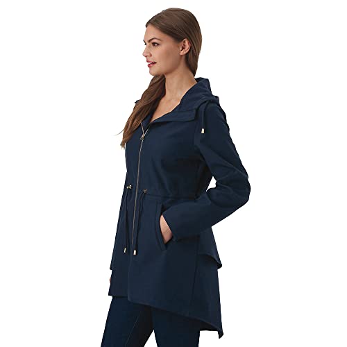 Masseys Flounced Anorak for Women, Zip-Up Hooded Jacket with Drawstring Waist2