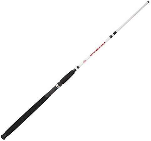 Berkley 7’6” Big Game Casting Rod, One Piece Inshore Rod, 10-20lb Line Rating, Medium Rod Power, Moderate Action, 1/2-3 oz. Lure Rating,Black/White/Red